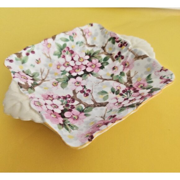 Vintage Shelley Floral Chintz Maytime Jam Trinket Dish 1940's RARE! - Picture 9 of 11